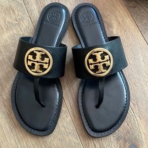 Tory Burch black leather sandals
